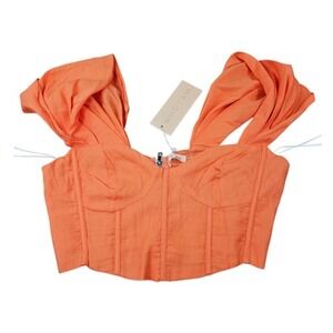 Who I Am Corset Top Womens Small Babydoll Off Shoulder‎ Sweetheart Rayon Bustier